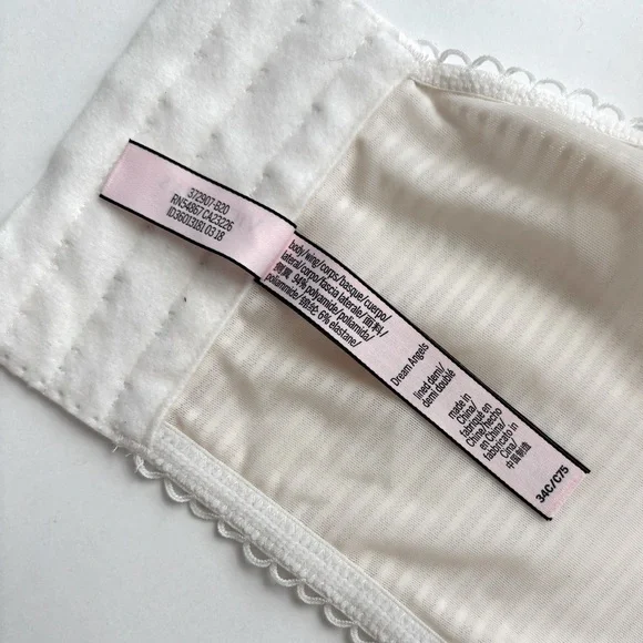 Victoria’s Secret Dream Angels Lined Stretch Lace Demi Bustier Camisole Bra 34C - Picture 13 of 15